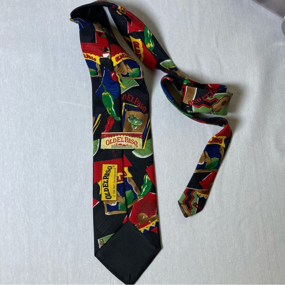 Vintage 1996 Old El Paso Novelty Tie Tex Mex Chili Pepper Sombrero Margarita - Picture 6 of 8